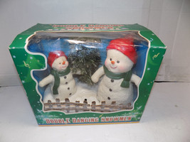 Rare Double Dancing Christmas Snowmen Singing &quot;Frosty The Snowman&quot; - £29.44 GBP