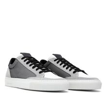 P448 Men's Soho Sneaker, Italian Leather, Black/Gray, Size 10.5, Euro 43... - $185.00