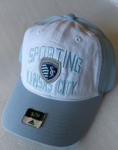  Adidas MLS Kansas City Sporting Soccer Hat Cap Curved Visor Size S/M - £19.28 GBP