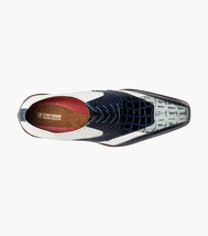 Stacy Adams Tristano Modified Bike Toe Oxford Shoes Dark Blue Multi 25694-469 image 5