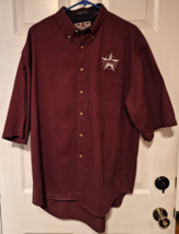Vintage 90s Texas Rangers Boa Resort Men&#39;s Button Up Short Sleeve Shirt XL - $20.37