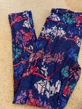 OS LuLaRoe Disney Leggings Villains Dr Facilier Shadow Man Vintage B/W - £14.85 GBP