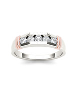 Authenticity Guarantee 
14K Rose Gold 0.50 Ct Diamond Five Stone Men&#39;s W... - $1,249.99