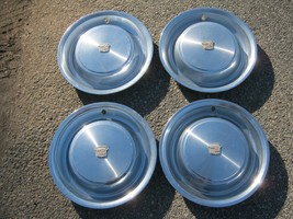 Factory 1973 Cadillac Fleetwood Sedan Coupe Deville 15 inch hubcaps wheel covers - $83.80