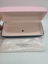 Kate Spade hard cover eyeglass case &amp; Cleansing cloth new Pink - £6.22 GBP