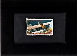 Tchotchke Framed Stamp Art Collectable Postage Stamp - 1909 Morane-Saulnier - $8.95
