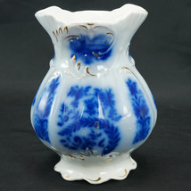 Antique Flow Blue Vase J&amp;G Meakin Hanley Pattern - $24.19