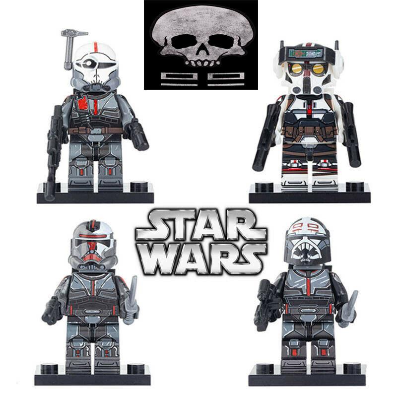 4Pcs Clone Force 99 (The Bad Batch) Crosshair Hunter Star Wars Minifigures Toys