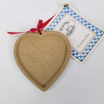 New Brown Bag Cookie Art Mold Heart Roses Lace Valentine Vintage 1992 Re... - $10.88