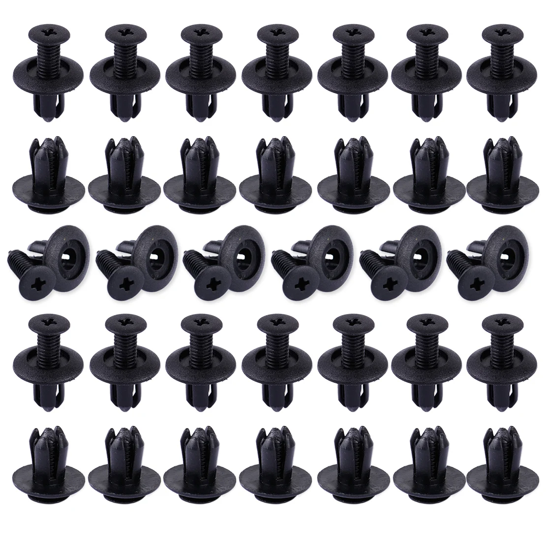 DWCX 50pcs Push Type Mud Guard Bumper Retainer Clips 86950-28000 Fit for Hyundai - £13.21 GBP