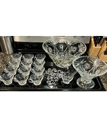 Circuit 1960s anchor Hocking glass early American Prescut  27 piece punc... - $1,735.36 MXN