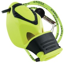 Fox 40 Epik Cmg Whistle Rescue Safety Referee Neon Yellow W/ Lanyard Best Value! - £7.81 GBP