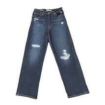 Levis Jeans Womens 27 Blue Ribcage Straight Ankle Button Fly Dark Wash D... - $29.19