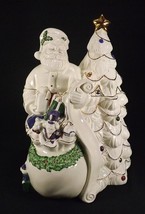 Large Cookie Jar Santa Claus Christmas Presents Tree Home For The Holidays - $11.51
