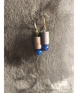 Cylinder Agate Earrings - $16.00