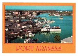 Port Arkansas Vintage Postcard Boats River Fisherman Warf New Coast Gard Station - £7.65 GBP