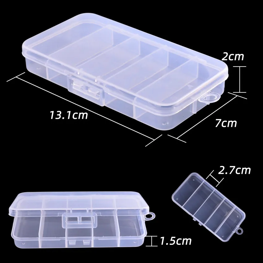 Sporting 5 Compartments Fishing Tackle Box Plastic Waterproof Fishing Equipment  - £23.84 GBP