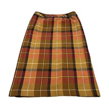 Worthington A-Line Skirt Women&#39;s 14 Petite Multicolor Acrylic Plaid Lined - £25.83 GBP