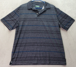 Ben Hogan Performance Golf Polo Shirt Men Size Large Multi Striped Slit Collared - £13.76 GBP