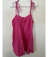 Old Navy Pink Tie Tank Tunic Top Size Large - $21.85 CAD