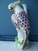 Wonderful Antique German Porcelain Parrot Handpainted Fantasy Colors - £132.37 GBP