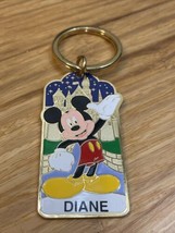 VintageDisney Disneyland Name Diana Mickey Mouse Keychain  KG JD - $14.85