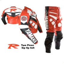 YAMAHA Motorbike Black Leather Motorcycle Biker Racing MotoGP 1 &amp; 2 PC S... - $6,082.40 MXN