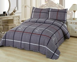 3Pc Super Suave Tamaño Queen Pre-lavado Edredón Juego, Colcha Guateada (... - $179.95