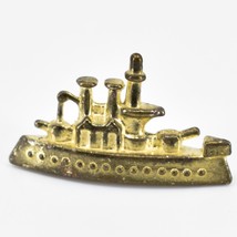 Vintage Monopoly Battleship Boat Ship Replacement Gold Game Piece Token - £5.53 GBP
