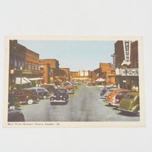 Carte Postale Vintage Principal Street Midland Ontario Canada Capitol &#39;Theatre&#39; - £32.65 GBP