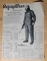 Vintage Ad RefrigiWear &#39;Wherever Men Must Guard Against The Cold&#39; 1960&#39;s - £6.75 GBP