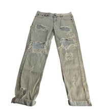 One by One Teaspoon Diamonde Awesome Baggies Distressed Cuffed Jeans Size 0 - £35.42 GBP