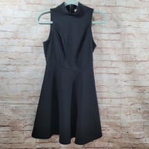 Monteau Dress Womens Size Small A Line Black Sleeveless Flare Back Zipper - £7.09 GBP