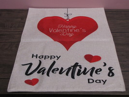 Happy Valentine&#39;s Day Burlap Garden Flag - $4.00