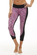 Fabletics Sydney Capri Pants Womens XXS Purple Black Athletic Stretch NEW - £25.58 GBP