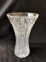 VINTAGE BOHEMIA QUEEN LACE CUT 24% CRYSTAL VASE 10&quot; MINT NIB - £137.60 GBP