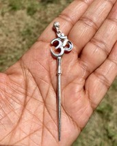 925 Silver Handmade Kajal Stick, Sindoor Stick, Hair Stick 3.25 inch dia 4.1 gm - £23.13 GBP