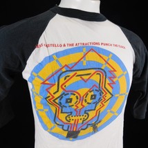 VTG Elvis Costello Punch The Clock Tour Concert 83 White Raglan T-Shirt Sz L - £386.54 GBP