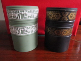 Wedgwood Cigarrette Covered Holder Jasperware Trinket Green / Black Box Pick 1 - £140.65 GBP