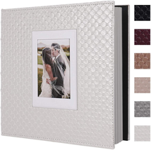 60 Pages DIY Scrap Book Photo Album PU Leather Cover Scrapbook White NEW - £33.68 GBP