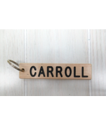 Wooden personalized CARROLL keychain - £7.92 GBP
