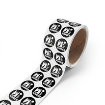 Round Sticker Labels Rolls | Glossy and Durable BOPP Material | Choose S... - £68.17 GBP+