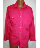 MALCO MODES HOT PINK Western Pearl Snap Button SHIRT Cowboy Rockabilly 1... - $62.56 CAD