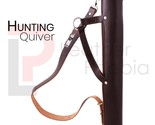Genuine Leather Back Arrow Holder, Brown Archery Quiver for Arrows and H... - £16.42 GBP