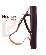 Genuine Leather Back Arrow Holder, Brown Archery Quiver for Arrows and H... - £16.61 GBP