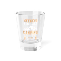 Personalized 1.5oz Shot Glasses With Camping Meme Design - Sturdy Clear Glass -  - £16.08 GBP