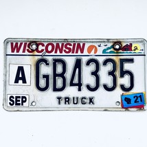 2021 United States Wisconsin Dairyland Truck License Plate A GB4335 - $244.80 MXN