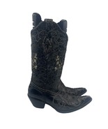 Corral C2108 Ladies Inlay Western Boot with Black Vintage size 7.5 - $60.00