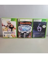 Xbox 360 Video Game Lot of 3 Madden NFL 11 and Resident Evil 6 Shaun White - £13.41 GBP