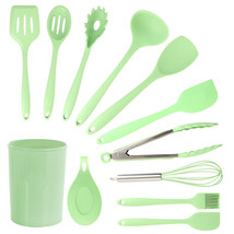MegaChef Mint Green Silicone Cooking Utensils, Set of 12 - £42.99 GBP